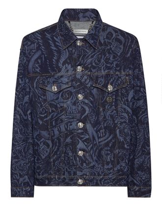 Philipp Plein Denim Jack Tattoo