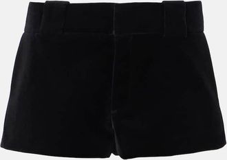 Chloé Chloé Cotton velvet shorts