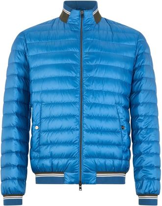 Herno Gewatteerd jack met rits en kraag - Heren - Winterjassen - Blauw - L - Jassen