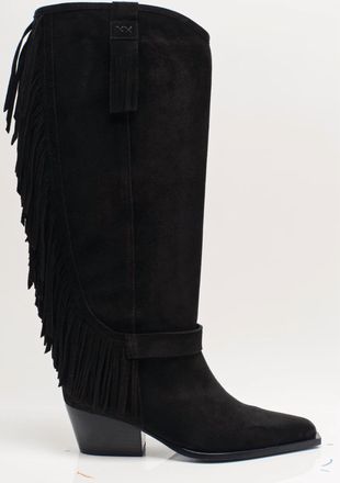 Free People Womens Faith Fringe Western Boots In Black