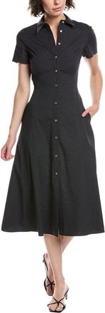 Theory Midi Linen-Blend Shirt Dress