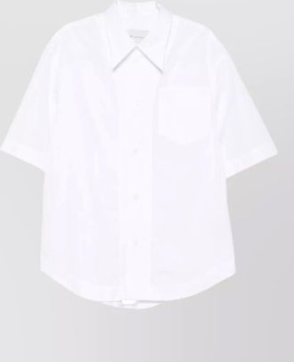 Ami short sleeve straight shirt collar chest pocket