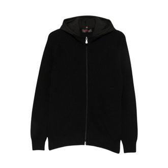 Gran Sasso C&aacute;rdigan con capucha y cremallera completa - Knitwear - Hombre - Negro - 2XL
