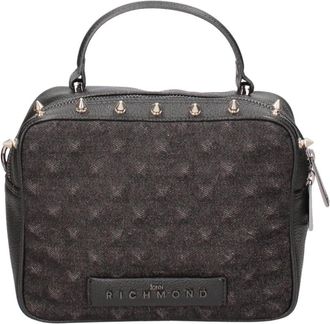 John Richmond Compacte Schoudertas - Dames - Handtassen - Zwart - ONE Size - Katoen - Tassen