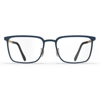 Blackfin Bf1084 Dover Rectangular Matte Blue Eyeglasses with Adjustable Nose Pads