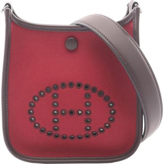 Herm&egrave;s Pre-owned Hermes Toile and Swift Neo Evelyne TPM Ladies 67JFXOJBFSCBB6MM