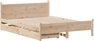 vidaXL Bed Frame without Mattress 140x200 cm Solid Wood Pine Vidaxl
