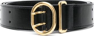 Jil Sander buckle leather belt - women - Calf Leather - M - Black