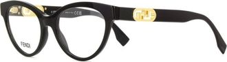 Fendi Demo Cat Eye Ladies Eyeglasses FE50066I 001 53