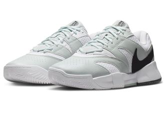 Nike Court Lite 4 Mens Shoes White/Black/Light Silver/Steam : 12.5 D - Medium, Faux Leather