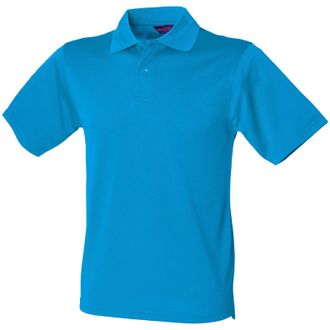 Henbury Coolplus Polo Shirt Colour:Sapphire Blue Size:L