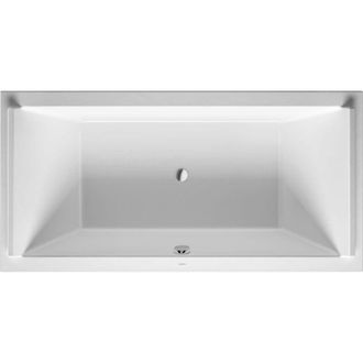 Duravit Ba&ntilde;era Duravit Starck Rectangular 2000x1000 Mm Con Dos Inclinaciones Dorsales, Con Un Reposacabezas, De Acr&iacute;lico Sanitario, Blanco