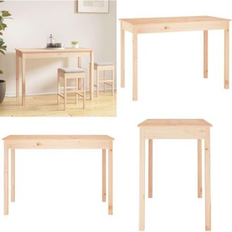 vidaXL Tavolo da Pranzo 110x55x75 cm in Legno Massello di Pino - Tavolo da pranzo in pino - Tavolo da pranzo minimalista
