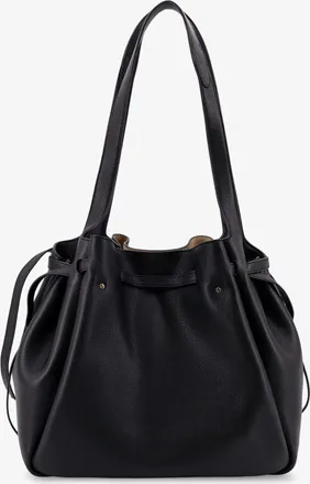 Tory Burch Womens Tote Bag Romy Black Leather