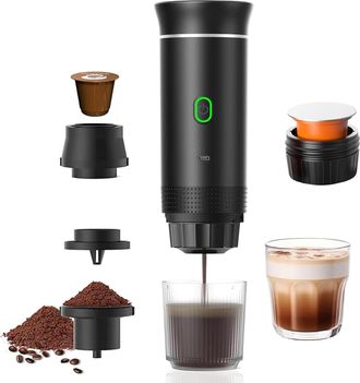 OEM Cafetera Espresso Port&aacute;til De 15 Bares: Cafetera El&eacute;ctrica Inal&aacute;mbrica Con Bater&iacute;a Recargable Por Usb, Compatible Con C&aacute;psulas Nespresso Y Caf&eacute; Molido