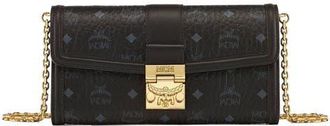 MCM Tracy Chain Wallet in Visetos in Black at Nordstrom