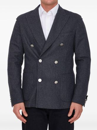 Tonello double-breasted blazer - men - Wool/Polyamide/Elastane - 50 - Grey
