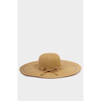 Katie Loxton Wide Brim Floppy Hat in Natural at Nordstrom