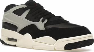 Nike Mens Air Jordan 4 Trainer Sneakers In Black/gym Red/sail