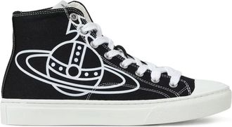 Vivienne Westwood Plimsoll High Top Canvas - Dames - Sneakers - Zwart - 41 EU - Schoenen