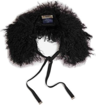Herno Plush Synthetic Fur Scarf With Curly Texture