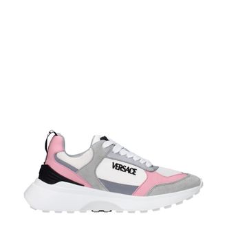 Versace White Fabric Womens Sneakers