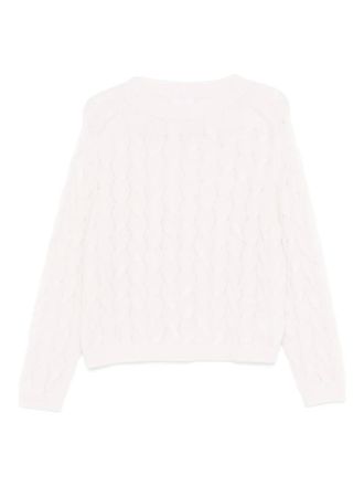 Hemisphere cable-knit crew-neck sweater - women - Cashmere/Silk - 36 - Neutrals