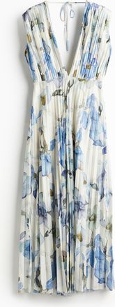 H&M Plissiertes Jerseykleid - Blue