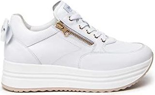 Nero Giardini scarpe donna sneakers sportive casual pelle Bianco