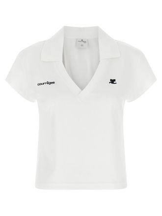 Courr&egrave;ges Camiseta Sports Cropped de Courreges