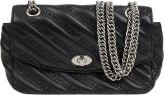 Balenciaga Pre-owned Cross Body Bags, female, Black, Size: ONE SIZE Pre-owned Rock Round Shoulder Crossbody Bag