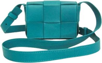 Bottega Veneta Pre-owned Cassette 666688 Schoudertas - Dames - Vintage Schoudertas - Blauw - ONE Size - Leer - Vintage