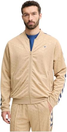 Hummel Zip-through Sweatshirt - Heren - Vesten met rits - Beige - L - Polyester - Hoodies & sweatvesten