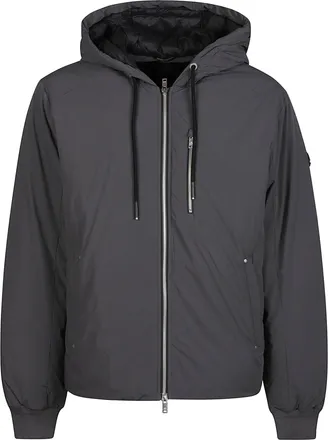 Moose Knuckles Matte Finish Down Jacket with Adjustable Hood