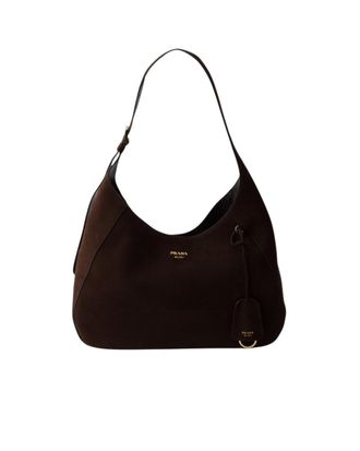 Prada Dark Brown Boogie Large Shoulder Bag