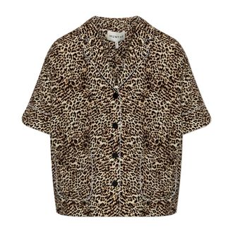 Munthe Overhemden, Dames, Bruin, S, Linnen, Ushi Shirt