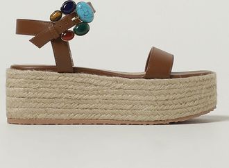 Gianvito Rossi Sandalo Gianvito Rossi in pelle con fibbia di pietre cabochon