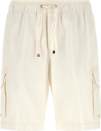 Brunello Cucinelli Off White Solid Shorts