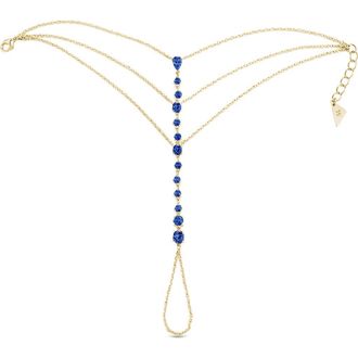 Sterling Forever Malys Cubic Zirconia Hand Chain in Gold at Nordstrom