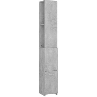 vidaXL Vidaxl - Bathroom Cabinet Concrete Grey 25x26.5x170 cm Engineered Wood