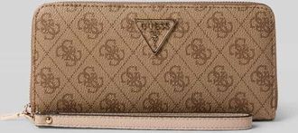Guess Portemonnaie mit Logo-Applikation Modell Laurel in Hellbraun, Größe 1
