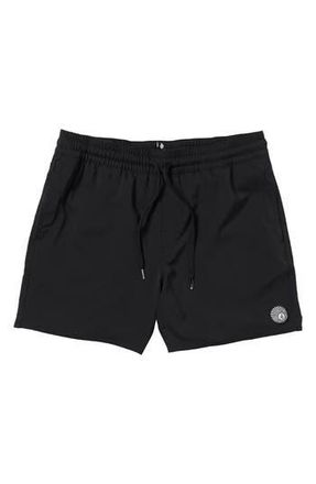 Volcom Lido Solid Swim Trunks in Black at Nordstrom Rack, Size Xx-Large
