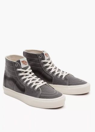 Vans Mens Sk8-Hi Tapered Eco Theory Wool Light Shoes In Gray/black