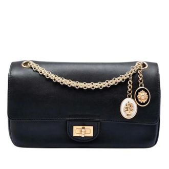 Chanel Pre-owned Vintage Double Flap Shoulder Bag - Dames - Pre-owned - Zwart - Maat: ONE Size Leer