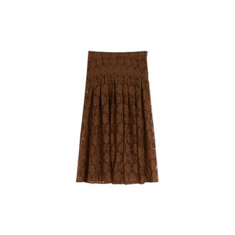 Max Mara Dames, Rokken, Bruin, Maat: L