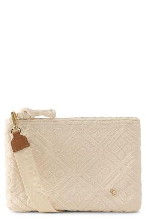 Helen Kaminski Dayani Terry Cloth Clutch in Parchment at Nordstrom