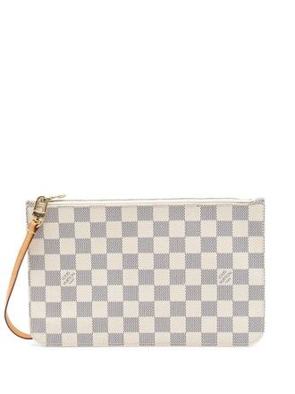 Louis Vuitton 2017 Damier Azur Neverfull Pochette pouch - White