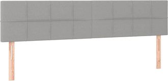 vidaXL Cabeceros 2 Unidades De Tela Gris Claro 80x5x78/88 Cm Vidaxl