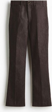 H&M Flared High Ankle Jeans in Dark Brown at Nordstrom, Size 12