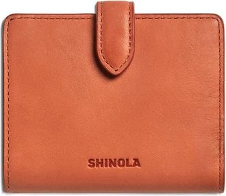 Shinola Small Leather Bifold Snap Wallet in Rust at Nordstrom
